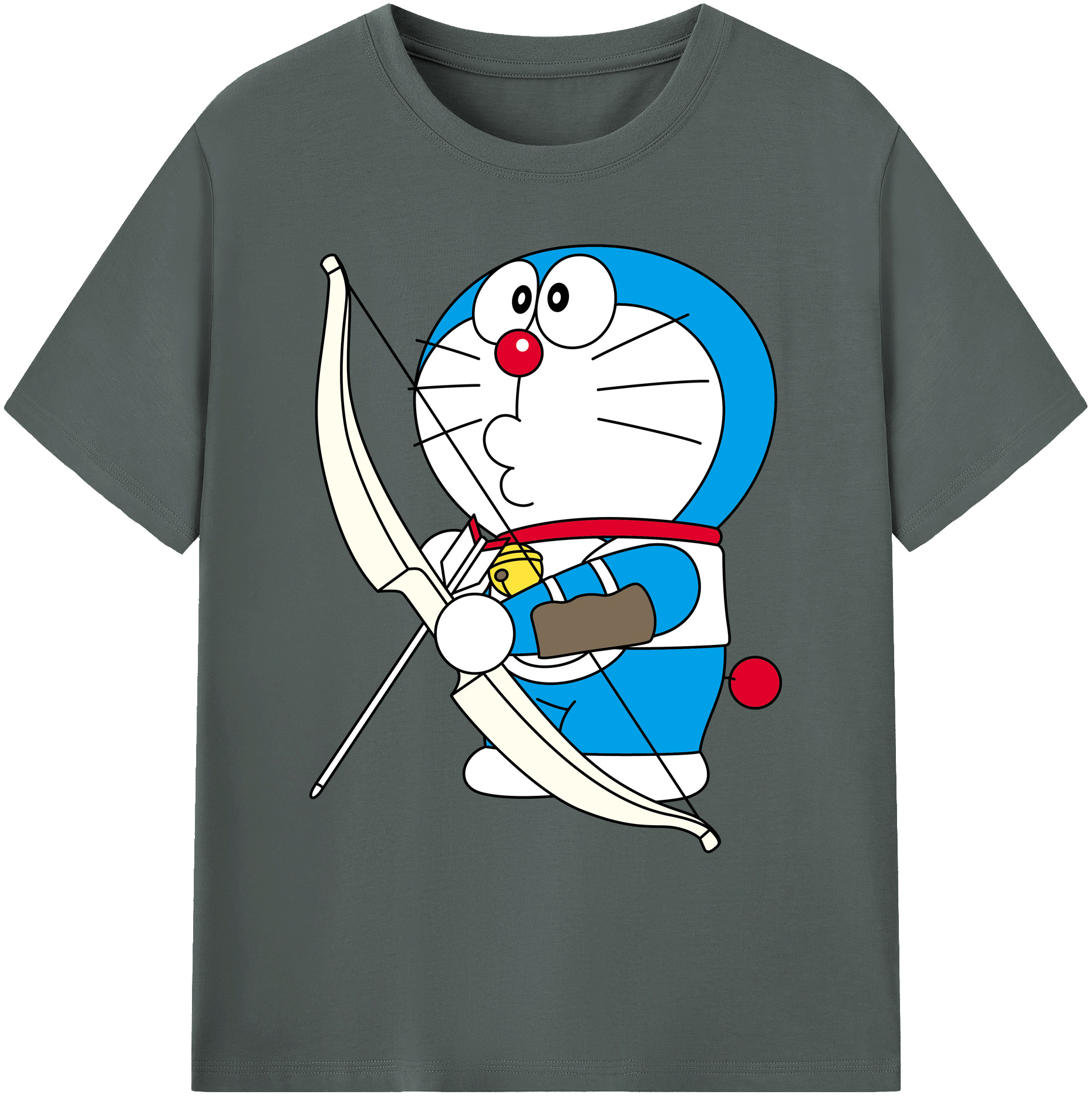 （画像用） ドラえもん Doraemon 綿100％ メンズ半袖Tシャツ｜肌触りやわらか＆通気性